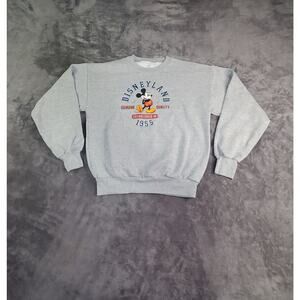 Disneyland Resort Sz XL Mickey Mouse Sweatshirt Young Sweatshirt Gray C1-34